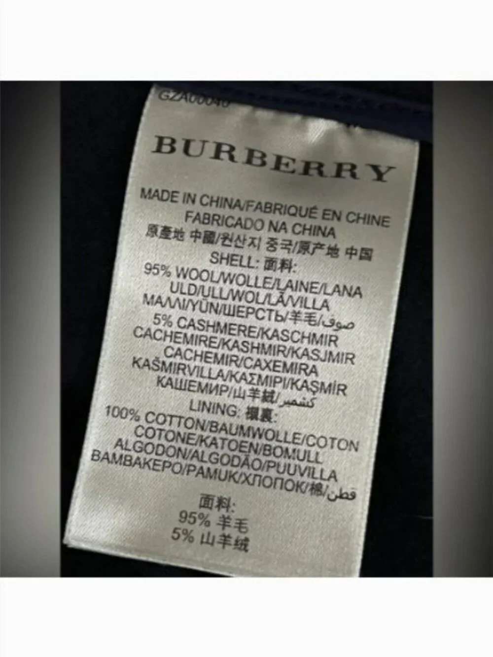 Burberry Wool Cashmere Navy Double-Breasted Coat USA Size 2 - Picture 5 of 5